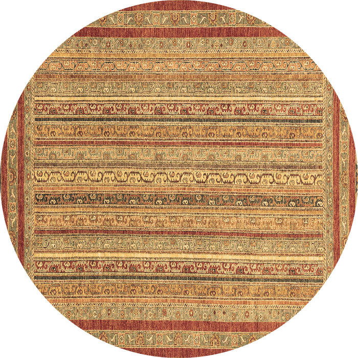 Round Abstract Brown Modern Rug, abs2610brn