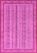 Machine Washable Abstract Pink Modern Rug, wshabs2610pnk