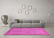 Machine Washable Abstract Pink Modern Rug in a Living Room, wshabs2610pnk