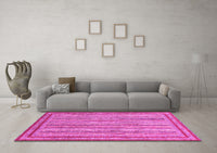 Machine Washable Abstract Pink Modern Rug, wshabs2610pnk