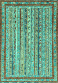 Abstract Turquoise Modern Rug, abs2610turq