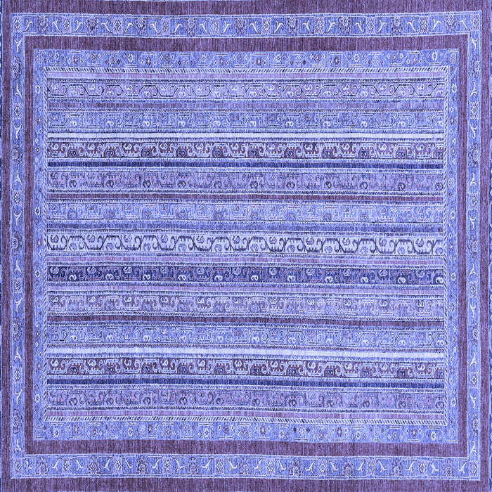 Square Abstract Blue Modern Rug, abs2610blu