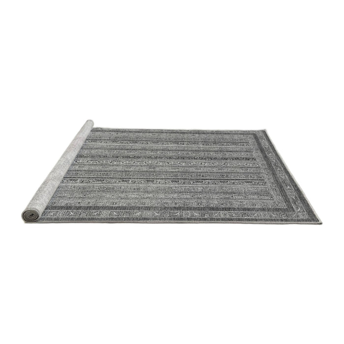 Sideview of Machine Washable Abstract Gray Modern Rug, wshabs2610gry