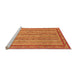 Sideview of Machine Washable Abstract Orange Modern Area Rugs, wshabs2610org