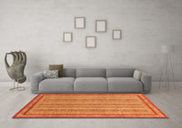 Machine Washable Abstract Orange Modern Rug, wshabs2610org