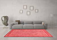 Machine Washable Abstract Red Modern Rug, wshabs2610red