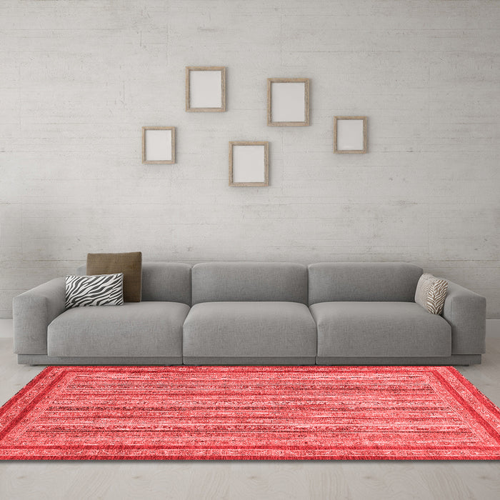 Modern Red Washable Rugs