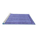 Sideview of Machine Washable Abstract Blue Modern Rug, wshabs2610blu