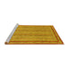 Sideview of Machine Washable Abstract Yellow Modern Rug, wshabs2610yw