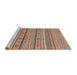 Sideview of Machine Washable Abstract Brown Sugar Brown Rug, wshabs2611