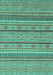 Machine Washable Abstract Turquoise Modern Area Rugs, wshabs2611turq