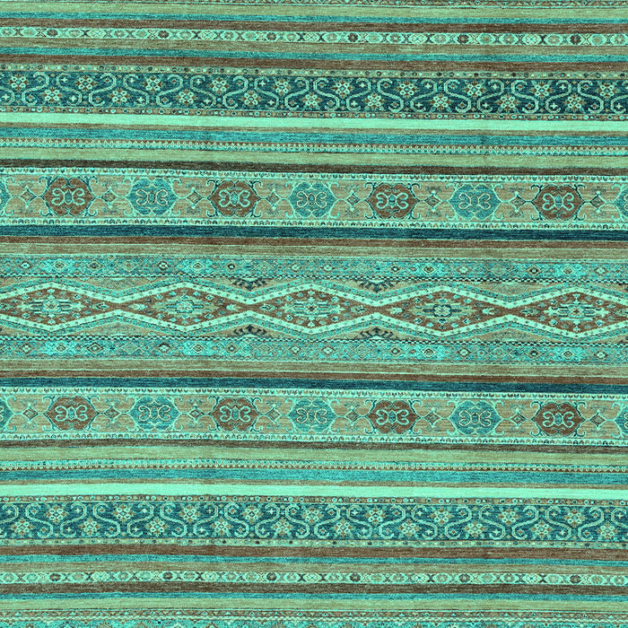Machine Washable Abstract Turquoise Modern Area Rugs, wshabs2611turq