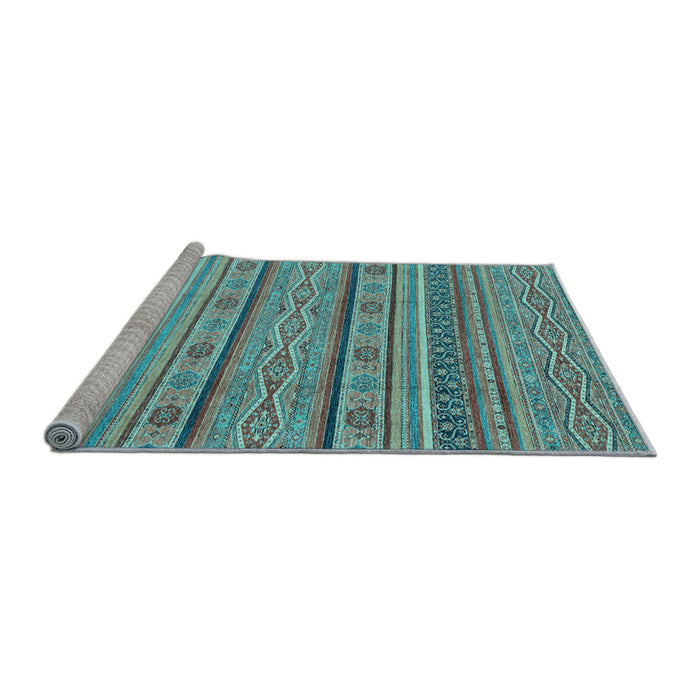 Sideview of Machine Washable Abstract Light Blue Modern Rug, wshabs2611lblu