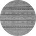 Round Machine Washable Abstract Gray Modern Rug, wshabs2611gry