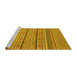 Sideview of Machine Washable Abstract Yellow Modern Rug, wshabs2611yw