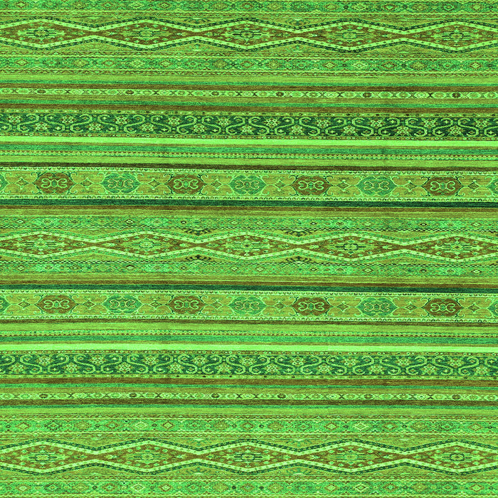 Square Machine Washable Abstract Green Modern Area Rugs, wshabs2611grn