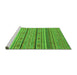 Sideview of Machine Washable Abstract Green Modern Area Rugs, wshabs2611grn