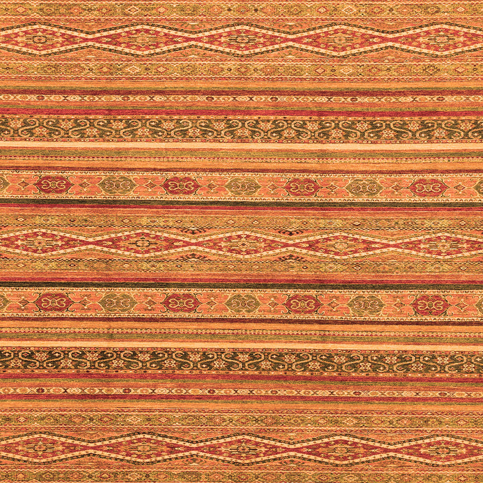 Square Machine Washable Abstract Orange Modern Area Rugs, wshabs2611org