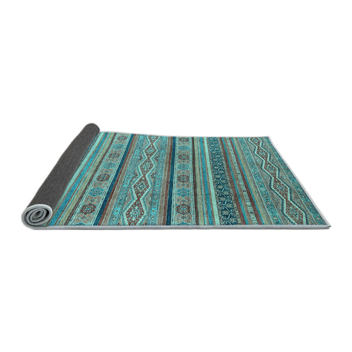 Sideview of Abstract Light Blue Modern Rug, abs2611lblu