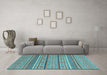 Machine Washable Abstract Light Blue Modern Rug in a Living Room, wshabs2611lblu