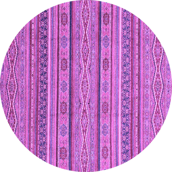 Round Machine Washable Abstract Purple Modern Area Rugs, wshabs2611pur