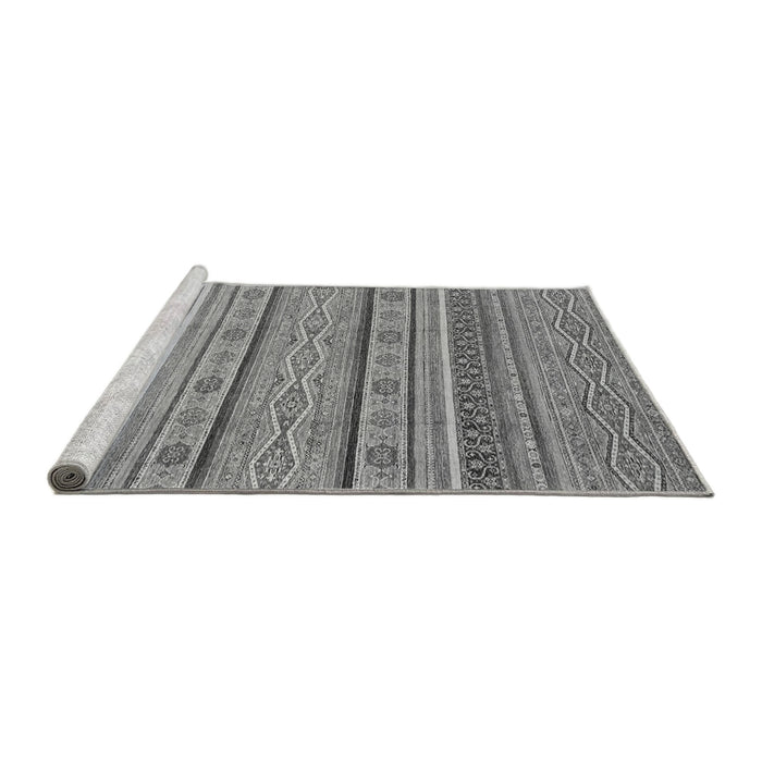 Sideview of Machine Washable Abstract Gray Modern Rug, wshabs2611gry