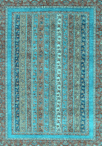 Abstract Light Blue Modern Rug, abs2612lblu