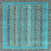 Square Abstract Light Blue Modern Rug, abs2612lblu