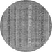 Round Abstract Gray Modern Rug, abs2612gry