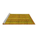 Sideview of Machine Washable Abstract Yellow Modern Rug, wshabs2612yw