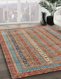 Abstract Camel Brown Modern Rug, abs2612