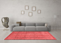 Machine Washable Abstract Red Modern Rug, wshabs2612red