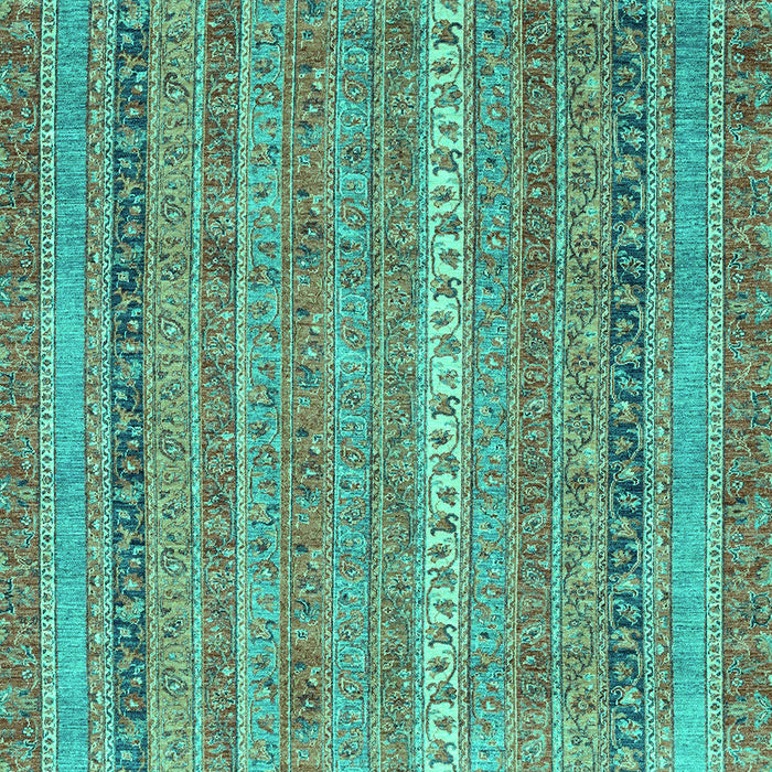 Machine Washable Abstract Turquoise Modern Area Rugs, wshabs2612turq