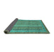 Sideview of Abstract Turquoise Modern Rug, abs2612turq