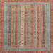 Square Machine Washable Abstract Camel Brown Rug, wshabs2612