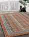 Machine Washable Abstract Camel Brown Rug in a Family Room, wshabs2612