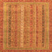 Square Abstract Orange Modern Rug, abs2612org