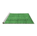 Sideview of Machine Washable Abstract Emerald Green Modern Area Rugs, wshabs2612emgrn