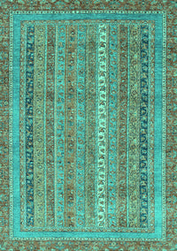 Abstract Turquoise Modern Rug, abs2612turq