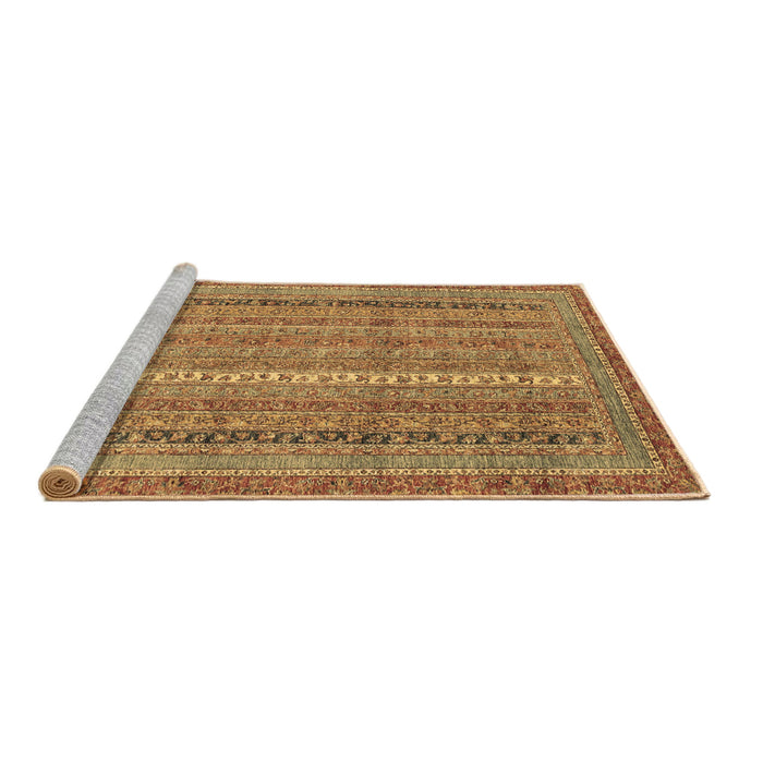 Sideview of Machine Washable Abstract Brown Modern Rug, wshabs2612brn
