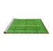 Sideview of Machine Washable Abstract Green Modern Area Rugs, wshabs2612grn