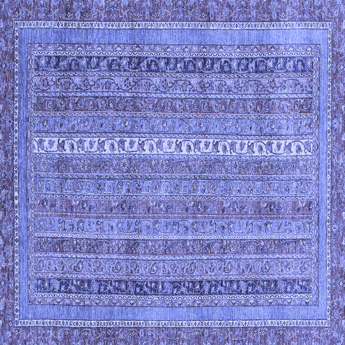 Square Abstract Blue Modern Rug, abs2612blu
