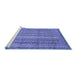 Sideview of Machine Washable Abstract Blue Modern Rug, wshabs2612blu