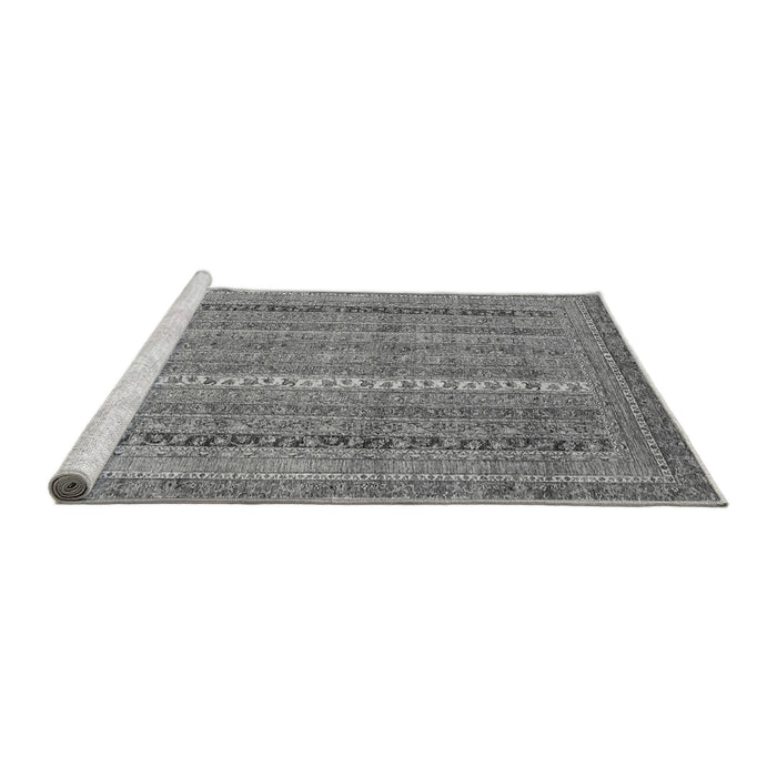 Sideview of Machine Washable Abstract Gray Modern Rug, wshabs2612gry