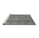 Sideview of Machine Washable Abstract Gray Modern Rug, wshabs2612gry