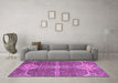 Machine Washable Abstract Purple Modern Area Rugs in a Living Room, wshabs2613pur