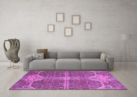 Machine Washable Abstract Purple Modern Rug, wshabs2613pur