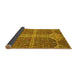 Sideview of Abstract Yellow Modern Rug, abs2613yw