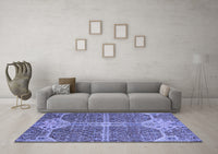 Machine Washable Abstract Blue Modern Rug, wshabs2613blu