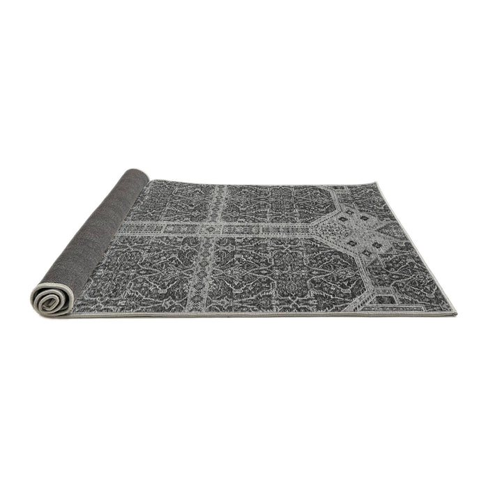 Sideview of Abstract Gray Modern Rug, abs2613gry
